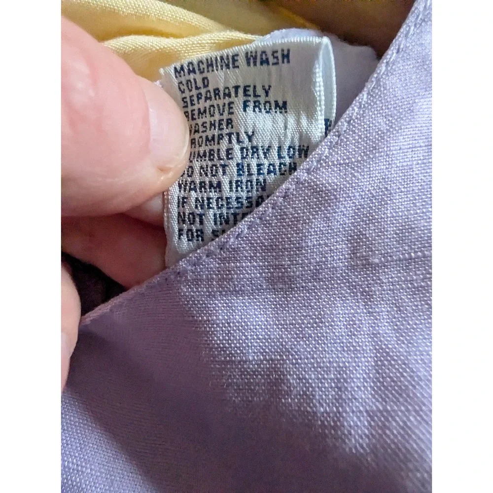 Vintage Gymboree Rainbow Tag Floral Linen Dress Girls XL 5-6‎ Lilac cottagecore